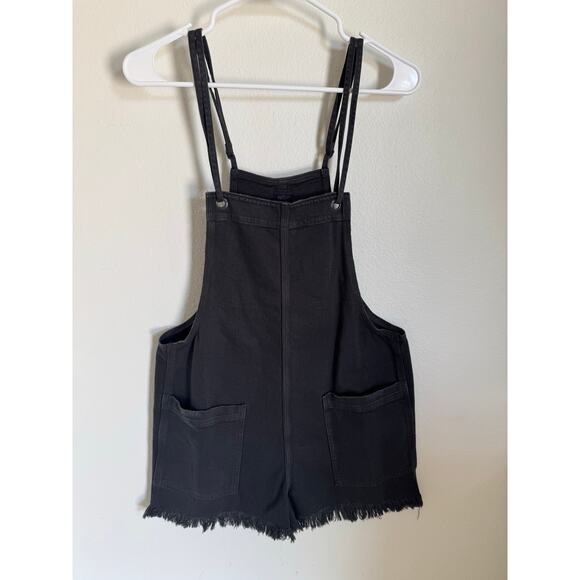 NWT Aerie Double Strap Shortall Smoked Gray Size Small Overall Shorts - Picture 4 of 12